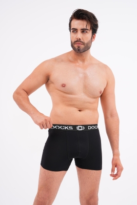 Docks Erkek 3'lü Boxer Regular Fit Siyah Model