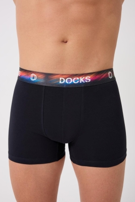 Docks Erkek 3'lü lüx Boxer dijital baskılı