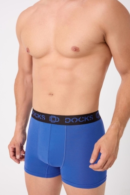Docks Erkek 3'lü mavi Boxer