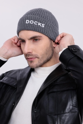 Docks Yumuşak Dokulu Unisex Gri Bere