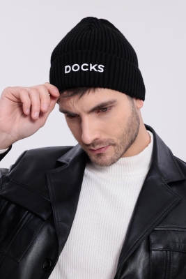 Docks Yumuşak Dokulu Unisex Siyah Bere