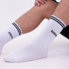 DOCKS Crew Spor Beyaz Çorap – Siyah Çizgili (6’lı Paket)
