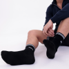DOCKS Crew Spor Siyah Çorap – Beyaz Çizgili (12’li Paket)