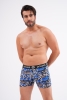Docks Erkek 3'lü Boxer Regular Fit  Dijital Baskı Mavi
