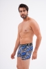 Docks Erkek 3'lü Boxer Regular Fit  Dijital Baskı Mavi