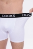 Docks Erkek 3'lü Boxer Regular Fit Beyaz Model Siyah Detay