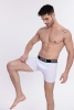 Docks Erkek 3'lü Boxer Regular Fit Beyaz Model Siyah Detay