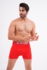 Docks Erkek 3'lü Boxer Regular Fit Kırmızı Model Beyaz Detay