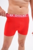 Docks Erkek 3'lü Boxer Regular Fit Kırmızı Model Beyaz Detay
