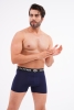 Docks Erkek 3'lü Boxer Regular Fit Mavi Model Siyah Kemer