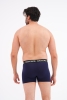 Docks Erkek 3'lü Boxer Regular Fit Mavi Model Siyah Kemer