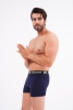 Docks Erkek 3'lü Boxer Regular Fit Mavi Model Siyah Kemer