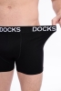 Docks Erkek 3'lü Boxer Regular Fit Siyah Model Beyaz Detay