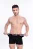 Docks Erkek 3'lü Boxer Regular Fit Siyah Model Beyaz Detay