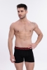Docks Erkek 3'lü Boxer Regular Fit Siyah Model Kırmızı Detay