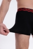 Docks Erkek 3'lü Boxer Regular Fit Siyah Model Kırmızı Detay