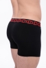 Docks Erkek 3'lü Boxer Regular Fit Siyah Model Kırmızı Detay