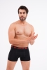 Docks Erkek 3'lü Boxer Regular Fit Siyah Model Kırmızı Şerit