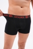 Docks Erkek 3'lü Boxer Regular Fit Siyah Model Kırmızı Şerit