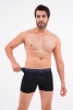 Docks Erkek 3'lü Boxer Regular Fit Siyah Model Mavi Detay