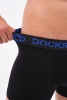 Docks Erkek 3'lü Boxer Regular Fit Siyah Model Mavi Detay