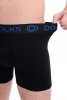 Docks Erkek 3'lü Boxer Regular Fit Siyah Model Mavi Detay