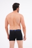 Docks Erkek 3'lü Boxer Regular Fit Siyah Model Mavi Detay