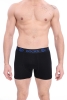 Docks Erkek 3'lü Boxer Regular Fit Siyah Model Mavi Detay