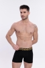 Docks Erkek 3'lü Boxer Regular Fit Siyah Model Sarı Detay