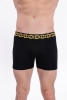 Docks Erkek 3'lü Boxer Regular Fit Siyah Model Sarı Detay
