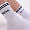 DOCKS Kolej Beyaz Çorap – Siyah Çizgili (12’li Paket)