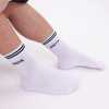 DOCKS Kolej Beyaz  Çorap – Siyah Çizgili (6’lı Paket)