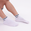 DOCKS Patik Spor Beyaz Çorap – Siyah Şeritli (12’li Paket)