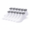 DOCKS Patik Spor Beyaz Çorap – Siyah Şeritli (12’li Paket)