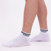 DOCKS Spor Beyaz Çorap – Siyah Şeritli (6’lı Paket)